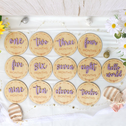 Baby Milestone Cards Personalized Monthly Milestone Baby Name Sign Baby Announcement Sign Baby Month Photo Signs Baby Gift Baby Shower Gift