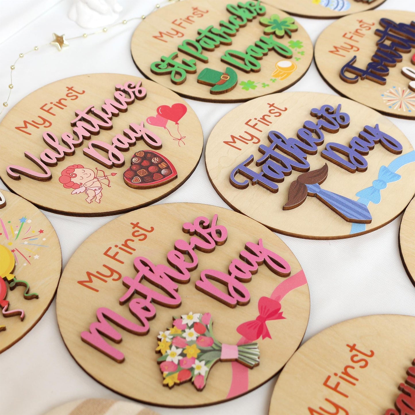 Baby Milestone Cards My First Holiday Milestones Baby Photo Props Baby Gift Baby Shower Gift Baby First Mothers Day Baby First Christmas Day