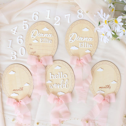 Baby Monthly Milestone Baby Girl Name Sign Baby Girl Announcement Sign for Hospital Baby Photo Signs Baby Gift Baby Shower Gift