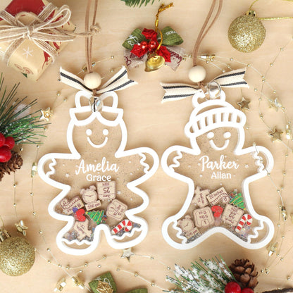 Personalized Baby First Christmas Ornament, Baby 1st Christmas Ornament, Cute Gingerbread Shake Baby Ornament, Newborn Gift, Christmas Decor