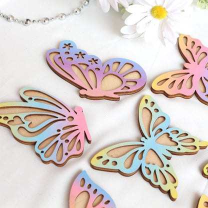 Wooden Wall Butterflies Décor for Kids Room (7pack)  Natural Plywood, Boho Nursery Wall Art, Woodland Baby Shower Gift