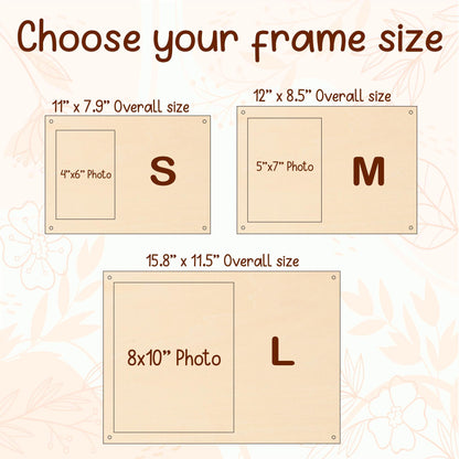 Personalized Photo Frame, Customized Picture Frame With Your Favorite Quote or Message Unique Gift for Mom, Anniversary, Mothers Day