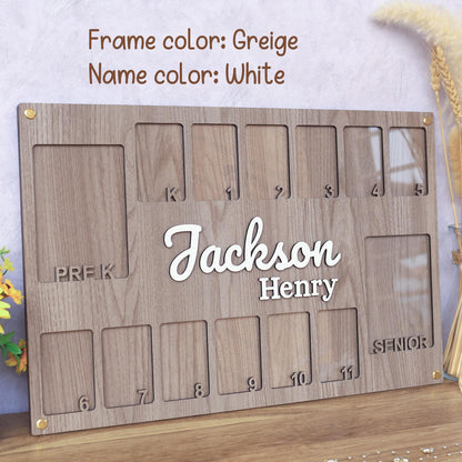 Pre K to Senior School Picture Frame, School Years Photo Frame, Personalized Grade School Photo Frame, Graduation Frame, Senior Picture Gift