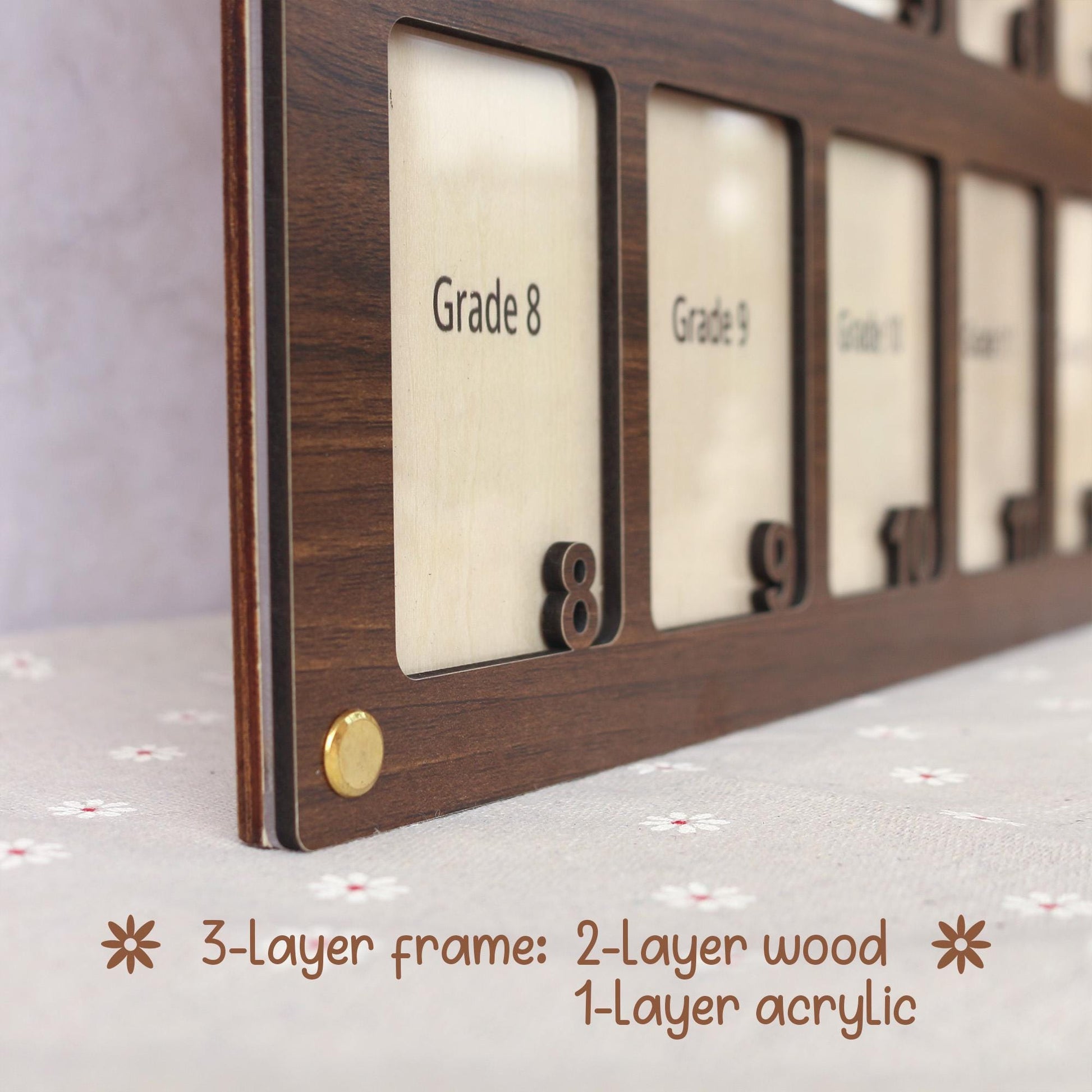 School Picture Frame, PreK to Senior School Years Photo Frame, Personalized Grade School Photo Frame, Graduation Frame, Senior Picture Gift