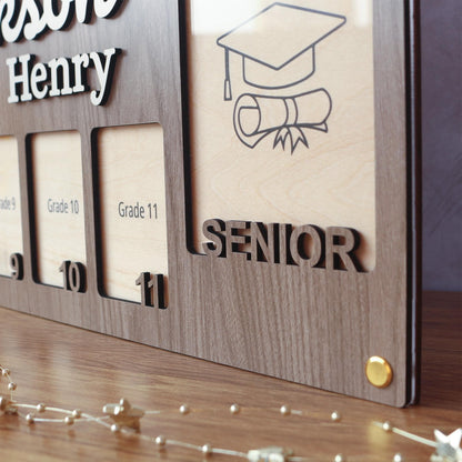 Pre K to Senior School Picture Frame, School Years Photo Frame, Personalized Grade School Photo Frame, Graduation Frame, Senior Picture Gift