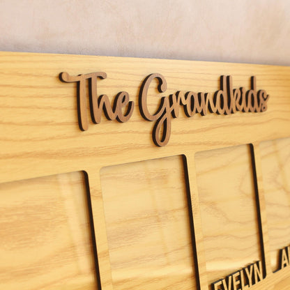 Grandchildren Picture Frame, Personalized with names, 2-10 kids, Grandkid photos, Grandparents Gift, Mother's Day Gifts