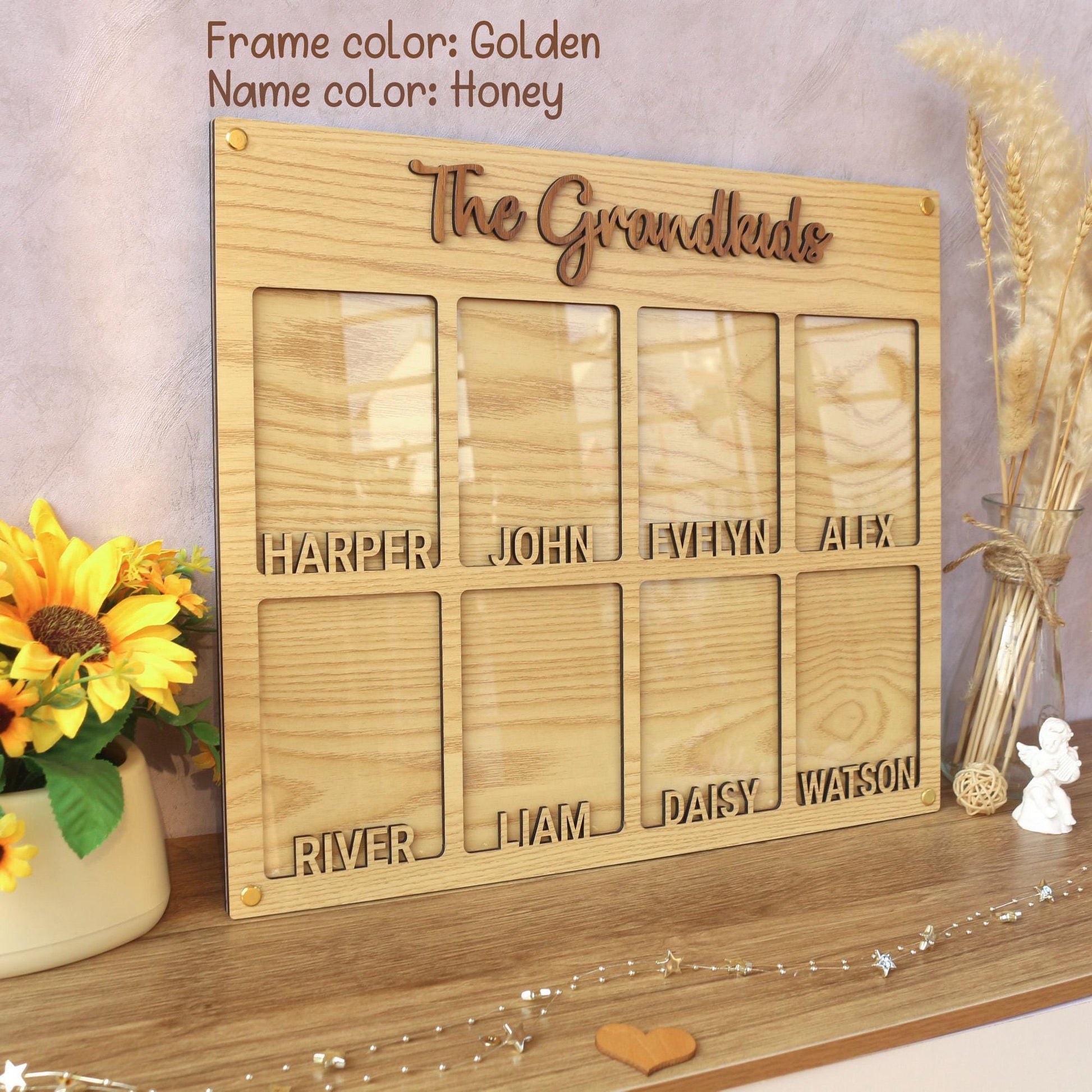 Grandchildren Picture Frame, Personalized with names, 2-10 kids, Grandkid photos, Grandparents Gift, Mother's Day Gifts