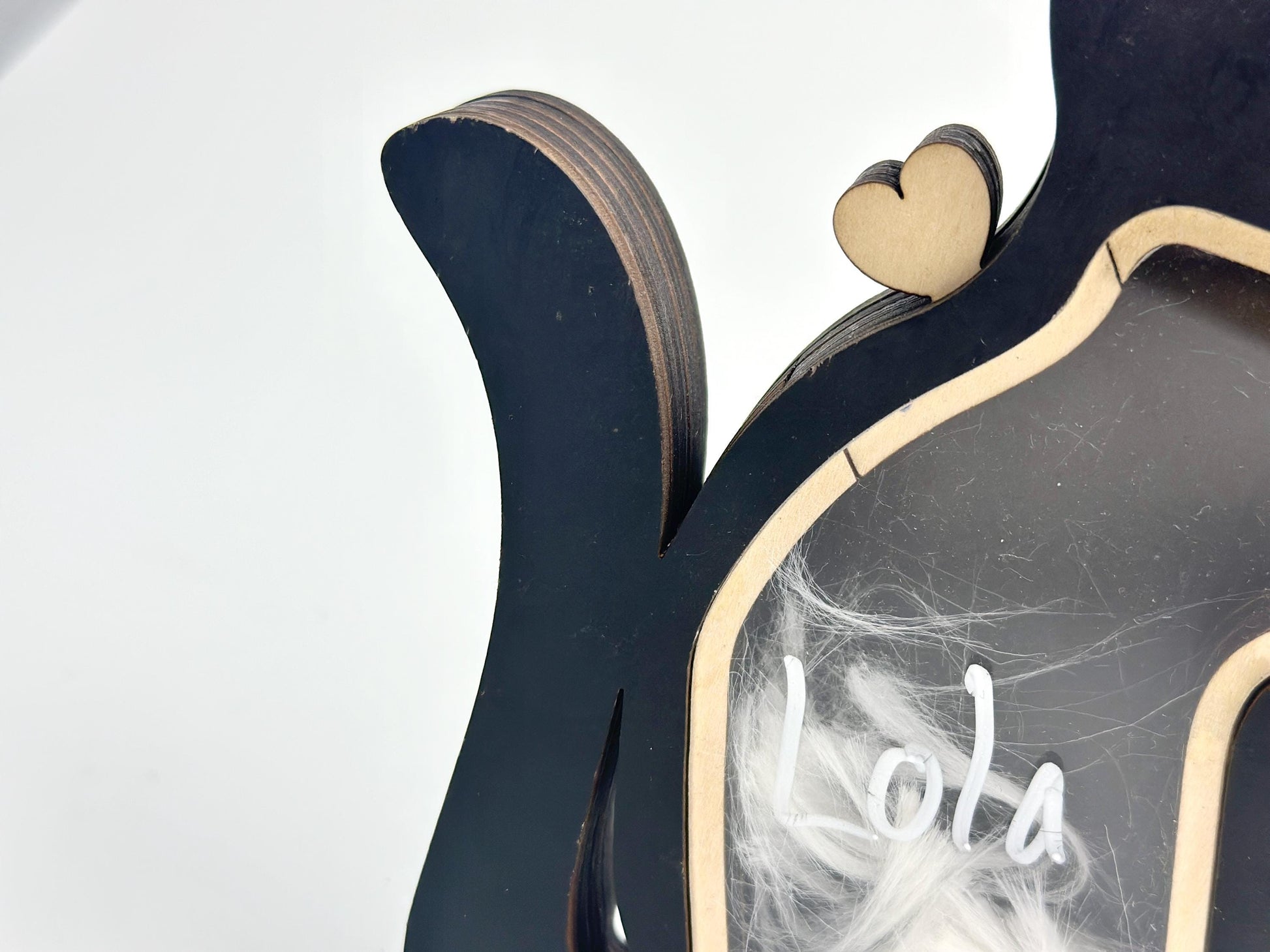 Black Cat Hair Memorial Box,Wooden Pet Fur Keepsake Pet Loss Gift,Pet Fur Or Ashes Memorial Box,Dog Cat Hair Memorial Box,Dog Cat Lover Gift