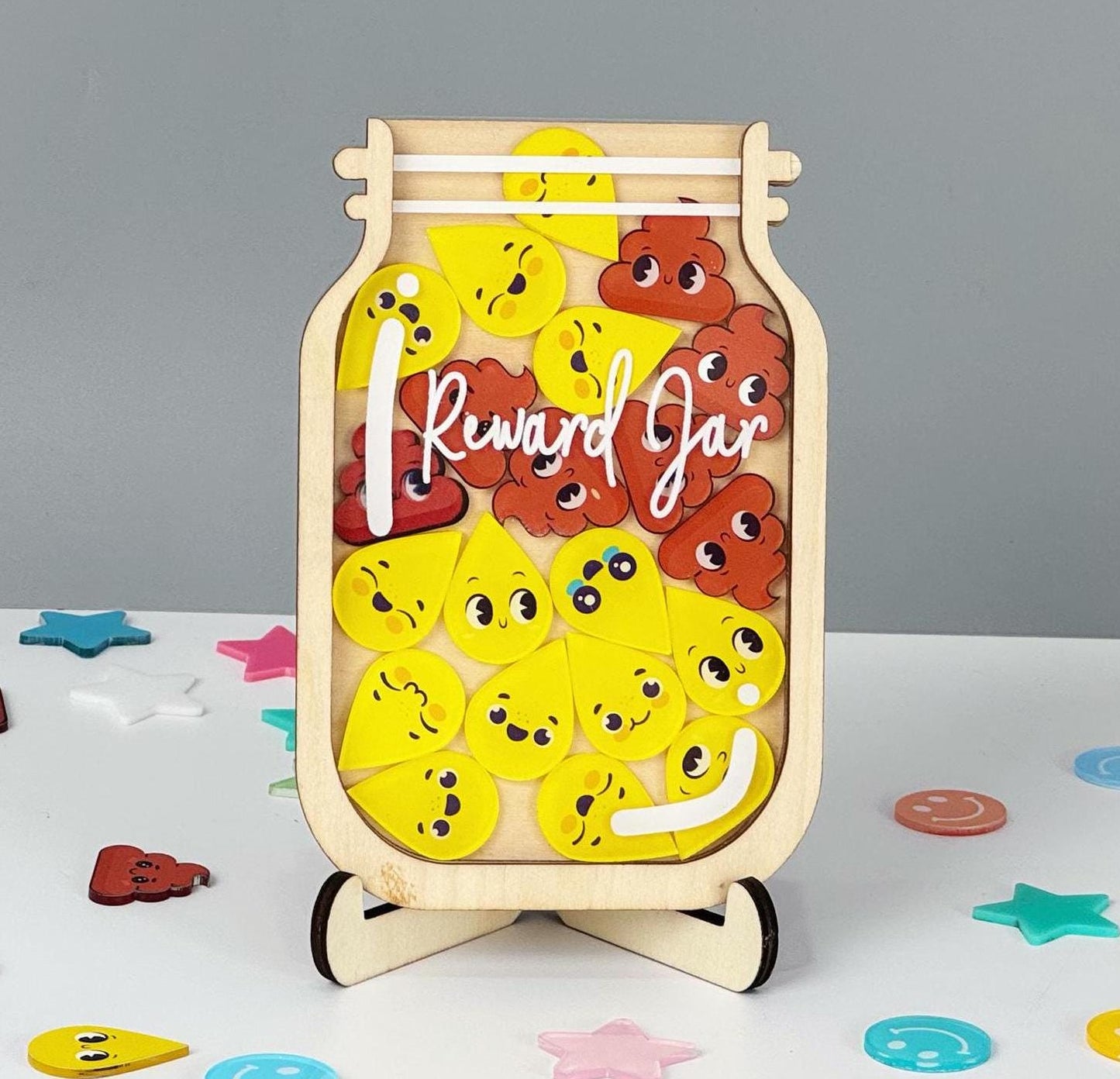 Toilet Training Children's Reward Jar,Reward Jar For Toddlers,Magnetic Reward Jar with Tokens,Good Behavior Gift,Daily Routine,Gift For Kids