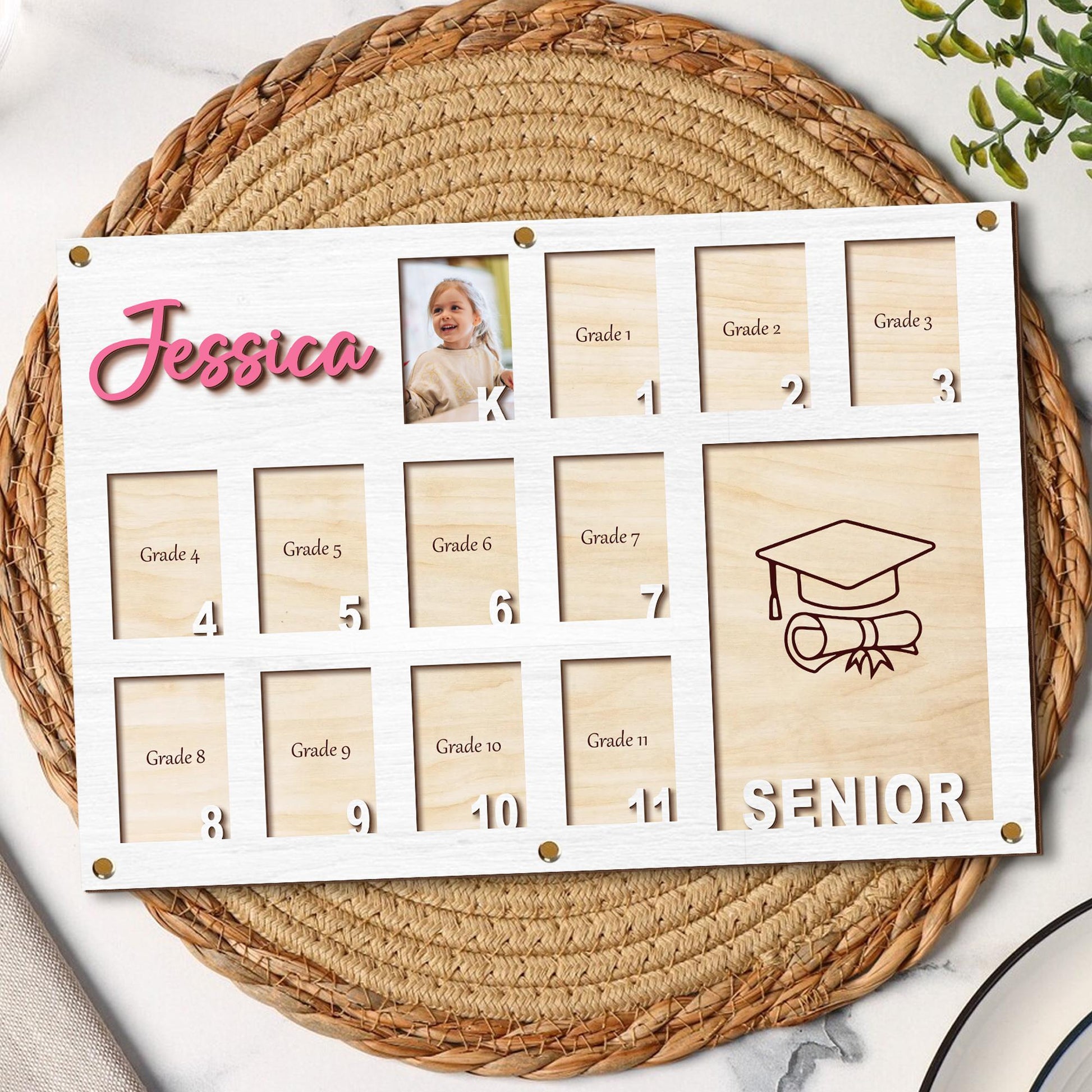 Custom K to Graduation School Picture Frame, Kindergarten To Grad School Picture Frame, School Year Picture Frame, K to 12 Grade Photo Frame