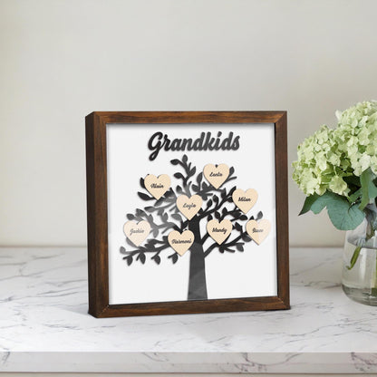 Personalized Family Wooden Frame,Mother Day Gift From Grandkid,Best Mom,Mom Grandma Gift,Grandkid Names,Mother's Day,Father's Day,Home Decor