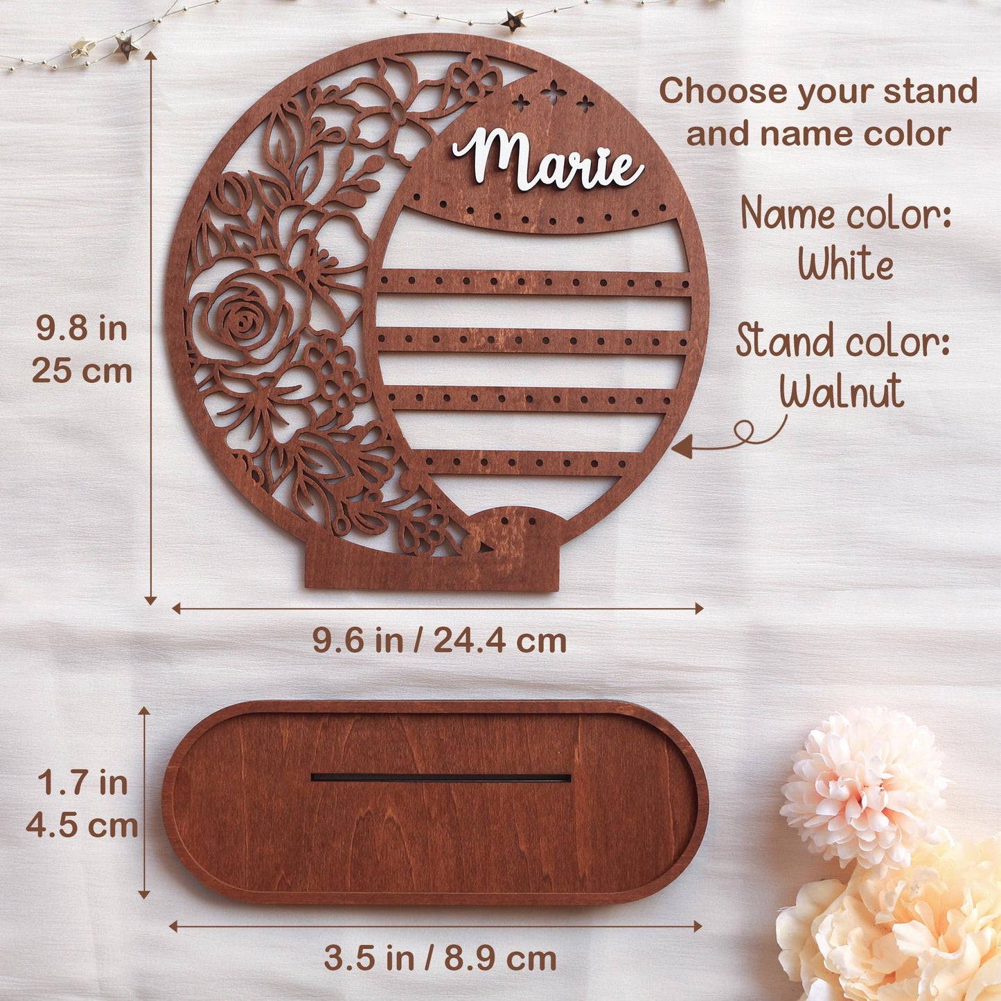 Personalized Jewelry Organizer Earring Stand Jewelry Organization Jewelry Holder Gift for Her Personalized Birthday Mothers Day Gifts