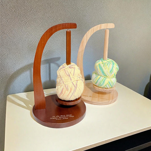 Custom Magnetic Yarn Ball Holder,Wooden Yarn Feeder for Knitting&Crochet,Rotating Yarn Stand,Gift for Knitters Crocheters,Yarn Winders