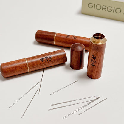 Personalized Wooden Needle Case - Custom Name Engraving,Sewing Needle Storage Box,Gift for sewers