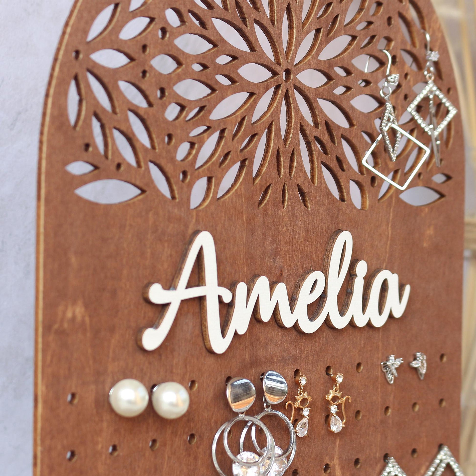 Jewelry Organizer Personalized Earring Stand Jewelry Organization Jewelry Holder Birthday Gifts for Her Mothers Day Gifts