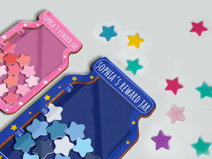 Magnetic Reward Jar with Tokens Classroom Teacher Smiley Star Jar,Chore Chart Gifts for Kids,Reward System,Positive Behavior,Potty Training