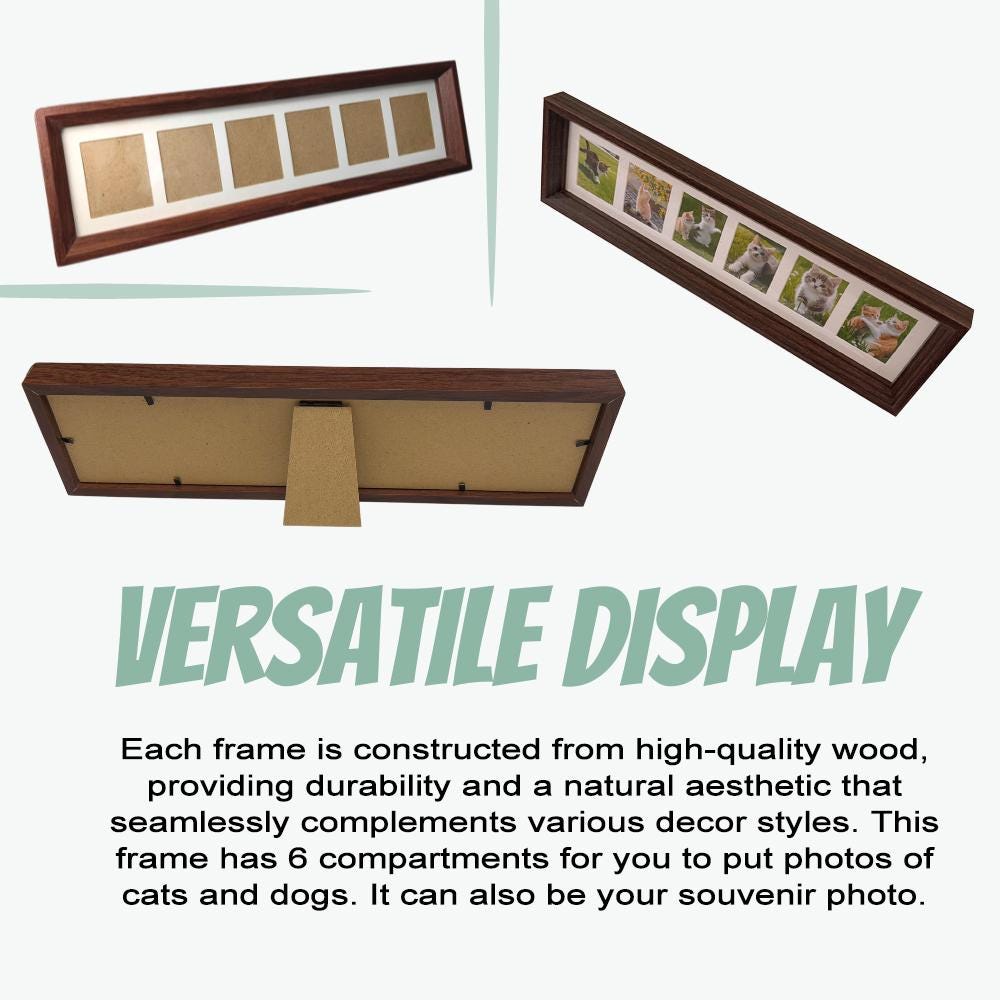 Personalized Multi-function photo frame,Pet Sympathy Gift,Loss of Pet Photo Frame,Picture Wooden Frame,Custom Pet Photo Collage Gift