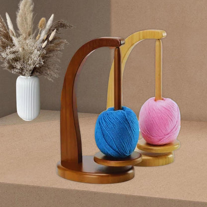 Custom Magnetic Yarn Ball Holder,Wooden Yarn Feeder for Knitting&Crochet,Rotating Yarn Stand,Gift for Knitters Crocheters,Yarn Winders