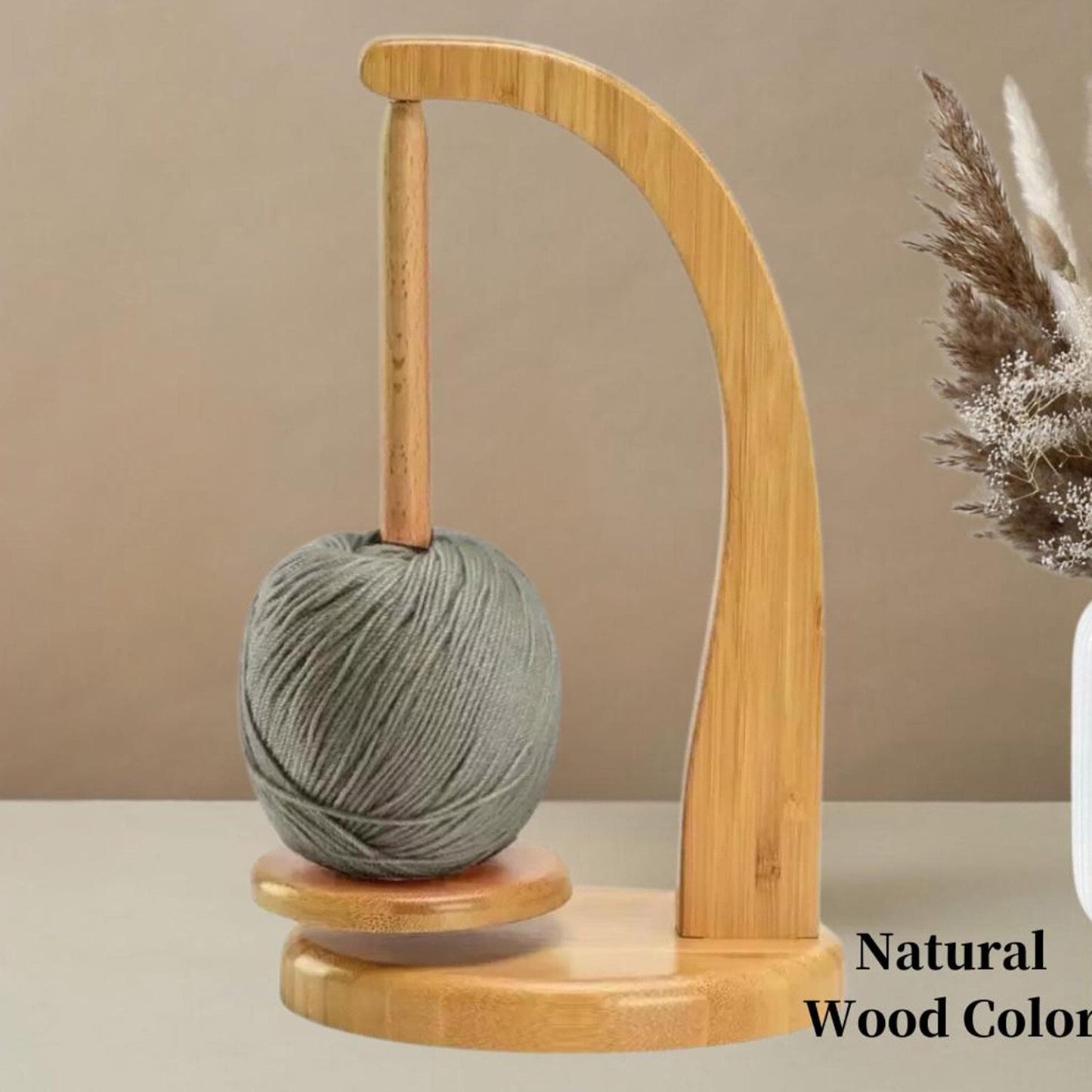 Custom Magnetic Yarn Ball Holder,Wooden Yarn Feeder for Knitting&Crochet,Rotating Yarn Stand,Gift for Knitters Crocheters,Yarn Winders