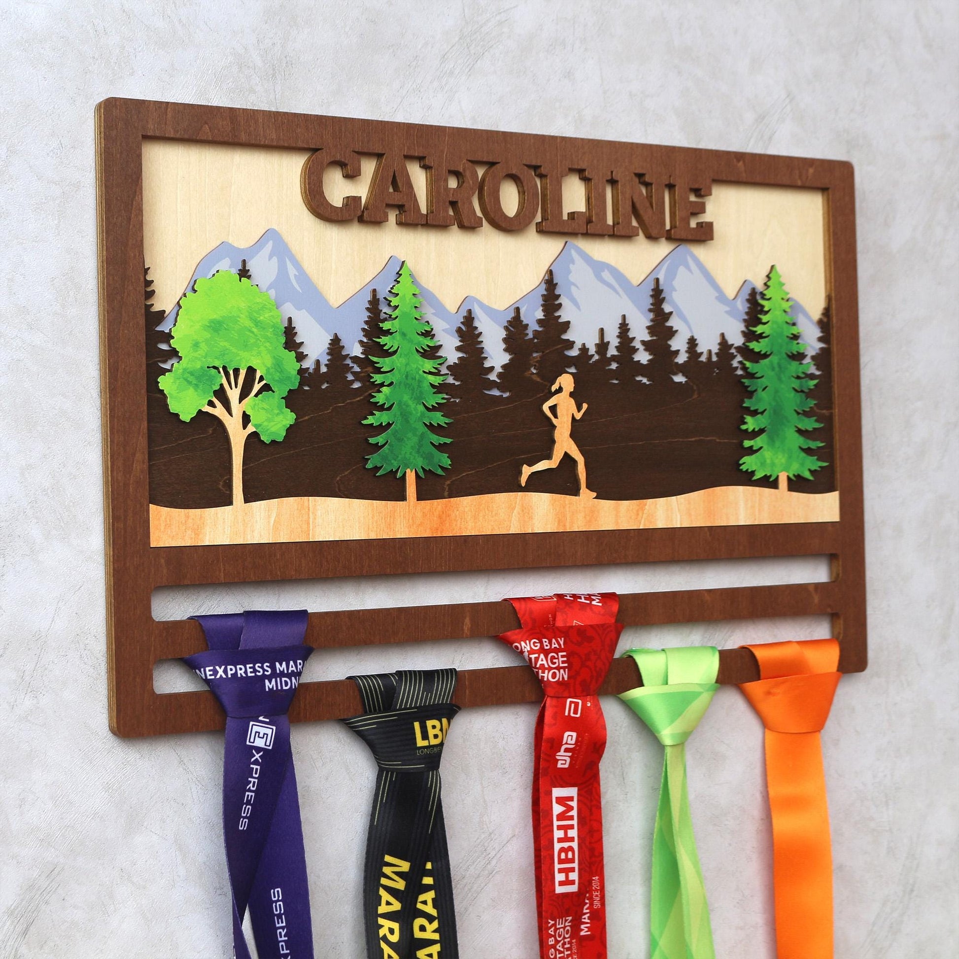 Medal Display Running Marathon, Custom Medal Holder, Gifts for Runners, Medal Hanger, Race Medal Holder, Gift for him, Birthday Gift