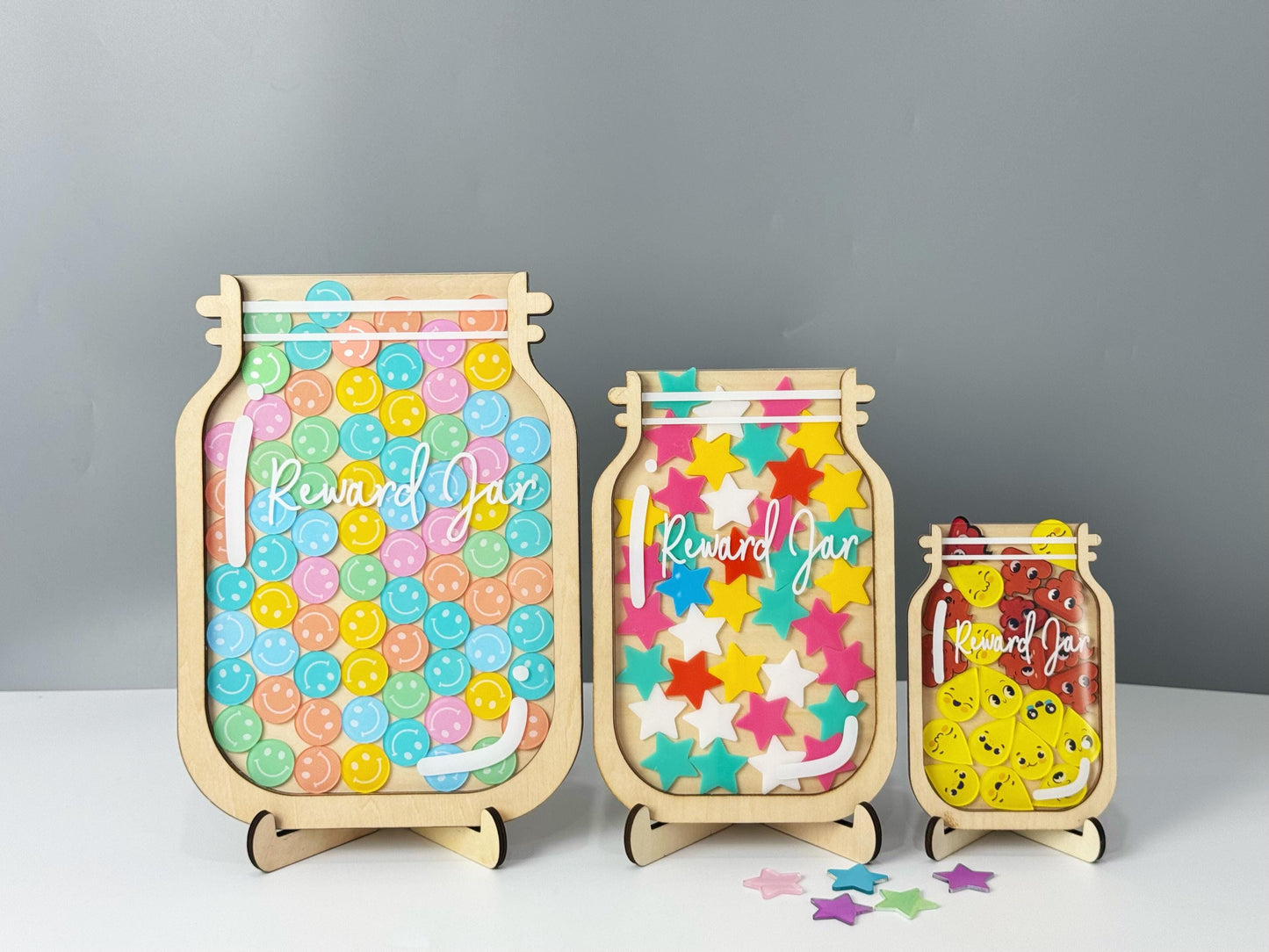 Smiley Training Reward Jar with Token System,Smiley Face Reward Jar,Magnetic Jar For Classroom,Chore Chart Gift for Kid,Back To School Gift.