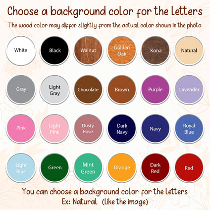 Sunflower Nursery Name Sign - Floral Wall Letters - 3D Wooden Wall Art - Baby Girl Room Decor - Baby Shower Gift - Birthday Gift