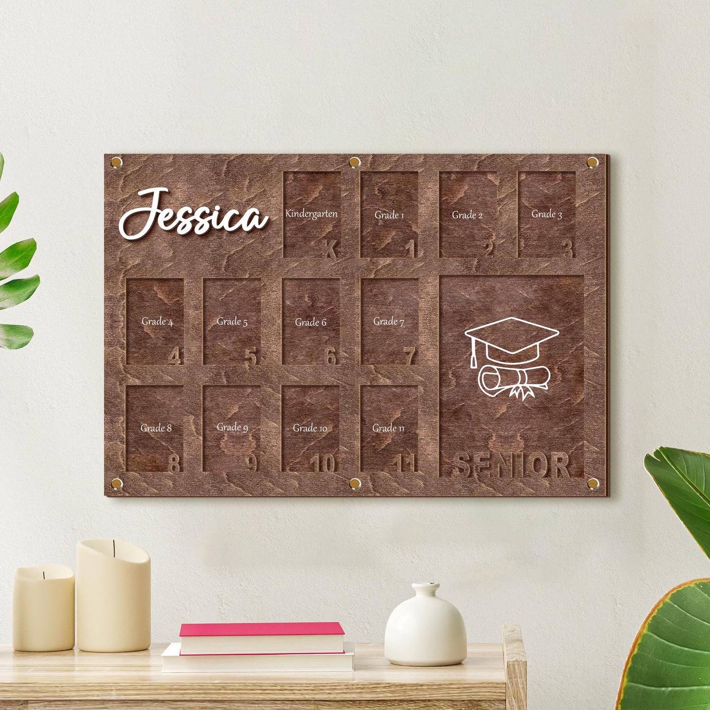 Custom K to Graduation School Picture Frame, Kindergarten To Grad School Picture Frame, School Year Picture Frame, K to 12 Grade Photo Frame