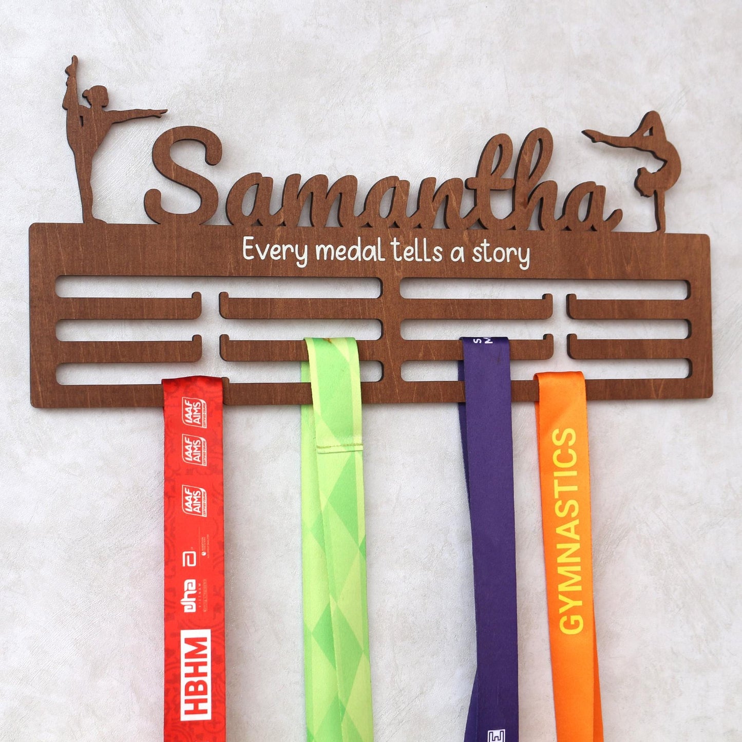 Medal Hanger, Gymanstics Medal Hanger, Bedroom Wall Hanging, Medal Display, Bedroom Sign, Bedroom Wall Art, Personalised Sign, Gymnast Sign