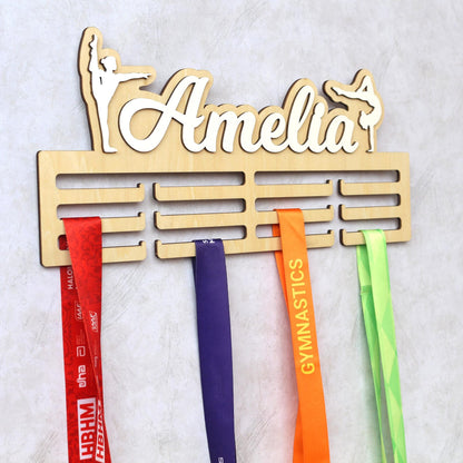 Medal Holder, Gymanstics Medal Hanger, Bedroom Wall Hanging, Medal Display, Bedroom Sign, Bedroom Wall Art, Personalised Sign, Gymnast Sign
