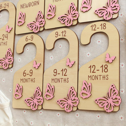Baby Closet Dividers, Butterflies Baby Clothes Dividers, Baby Clothes Organisation, Infant Clothes Hangers, Baby Girl Shower Gift