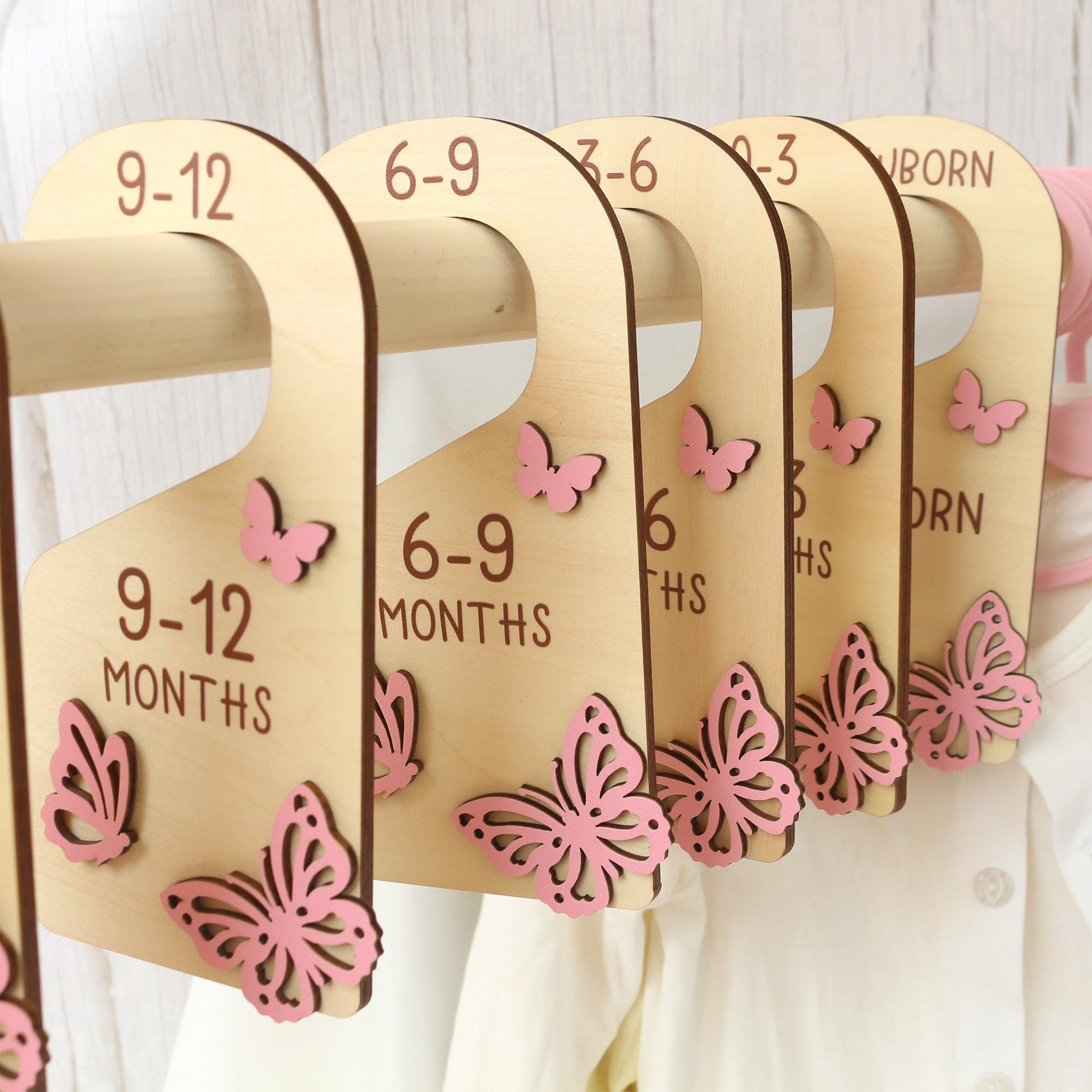 Baby Closet Dividers, Butterflies Baby Clothes Dividers, Baby Clothes Organisation, Infant Clothes Hangers, Baby Girl Shower Gift