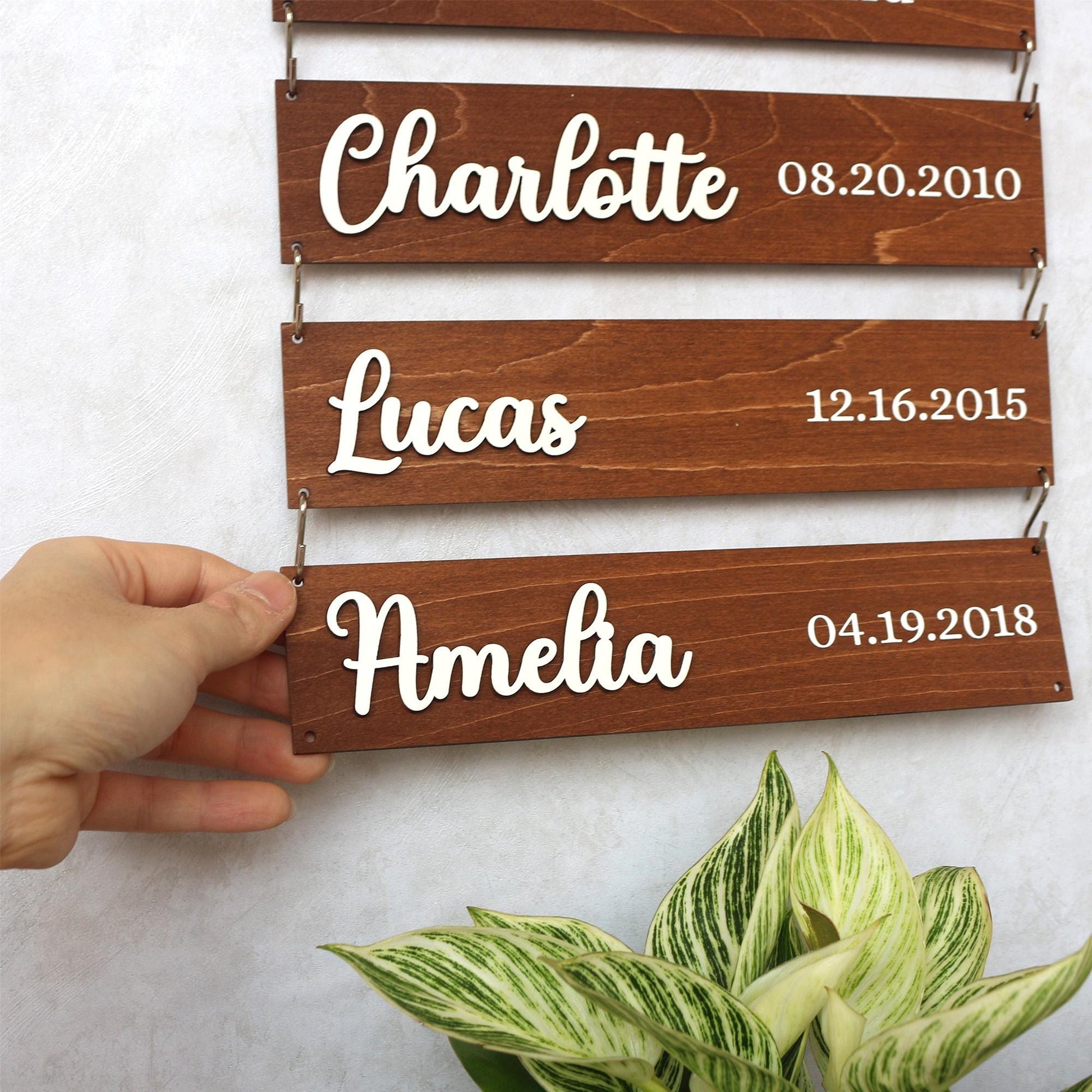 Personalized Grandchildren Sign, Wooden Family Name Plaque, Grandkids Sign, Grandparents Plaque, Gift For Grandparent, Gift For Mom