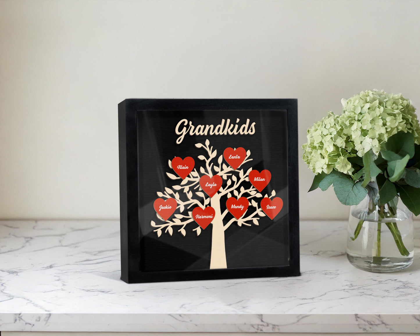 Personalized Family Wooden Frame,Mother Day Gift From Grandkid,Best Mom,Mom Grandma Gift,Grandkid Names,Mother's Day,Father's Day,Home Decor