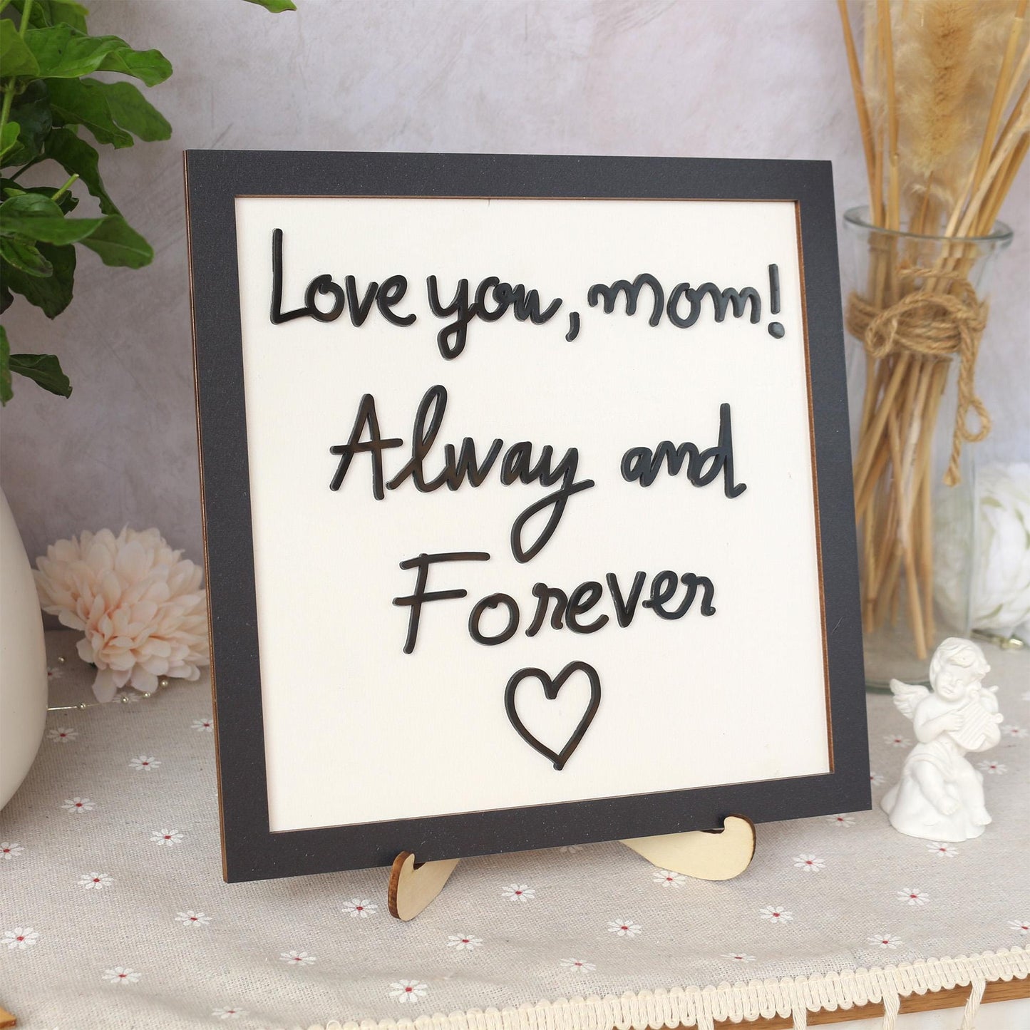 Personalized Handwriting Sign | Handwriting Sign 3D with wood and acrylic | Unique Gift for Mom, Dad, Grandparents, Teacher