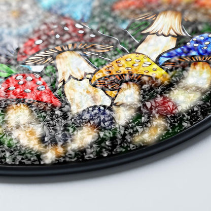 Mushroom Stained Glass Suncatcher Decor Home,Mushroom WallArt,Nature Art Window Hanging,Mother Day Gift,Gift For Grandma Mom Mushroom Lover