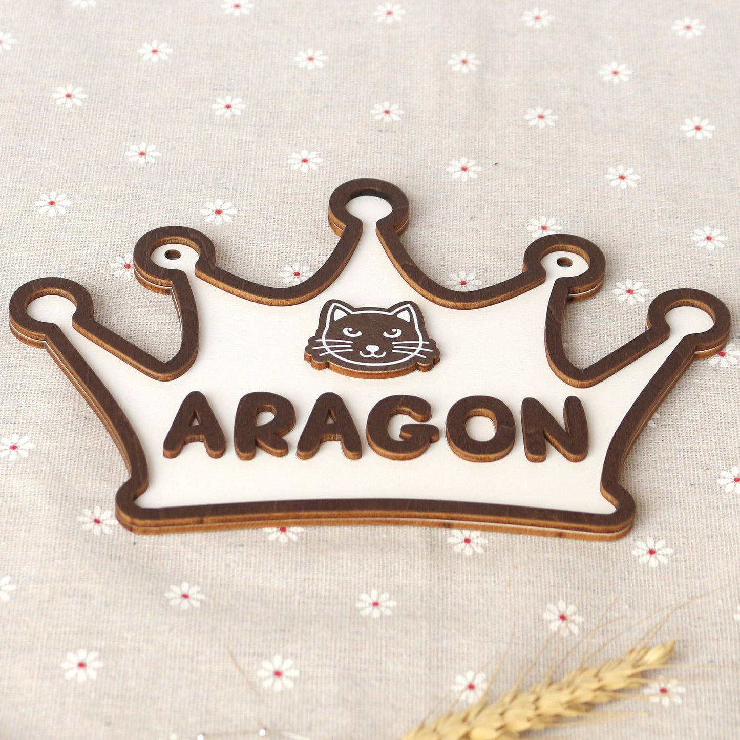 Wooden Dog Name Sign  Personalized Pet Name Plaque for Pet House, Room, Crate, Kennel, or Feeding Area  Cat Name Tag  Dog House Sign