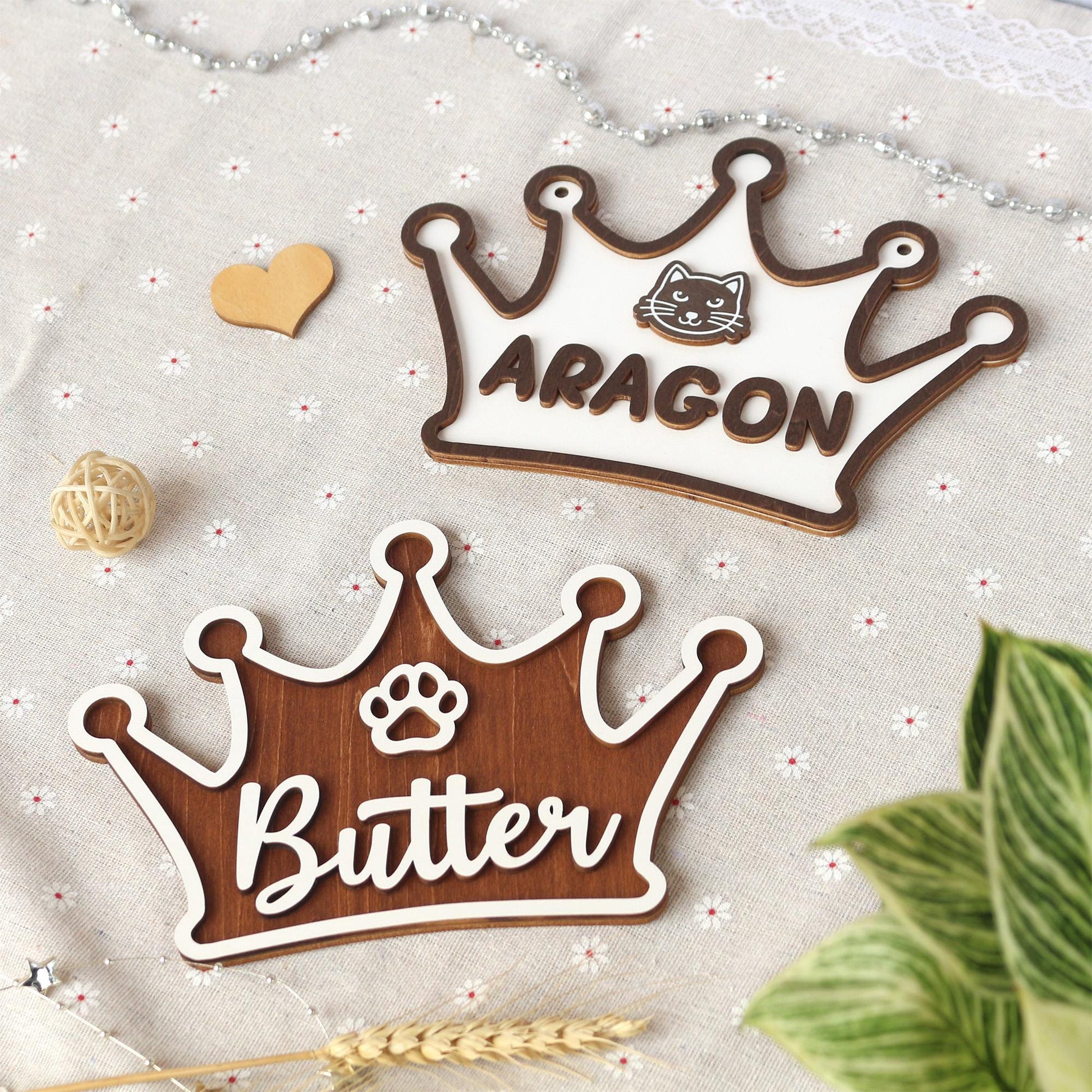 Wooden Dog Name Sign  Personalized Pet Name Plaque for Pet House, Room, Crate, Kennel, or Feeding Area  Cat Name Tag  Dog House Sign