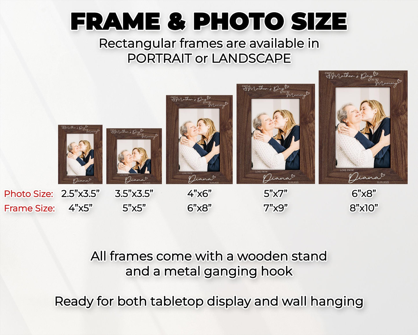 First Mother's Day as My Mummy Photo Frame,Mothers Day Gift for Grandma,1st Mothers Day as My Mommy,Granny,Nana,Mum Gift,Nanny I Love You