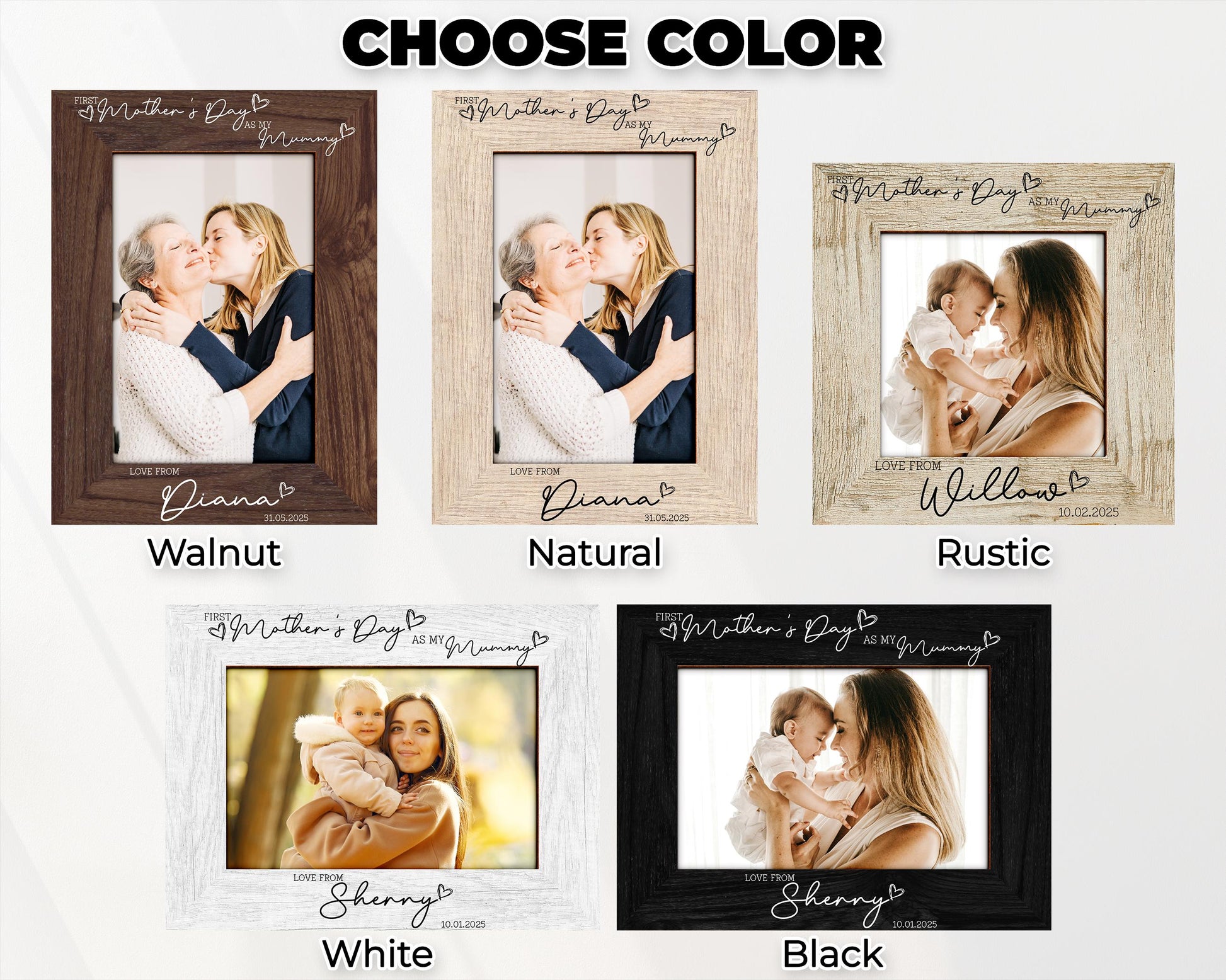 First Mother's Day as My Mummy Photo Frame,Mothers Day Gift for Grandma,1st Mothers Day as My Mommy,Granny,Nana,Mum Gift,Nanny I Love You