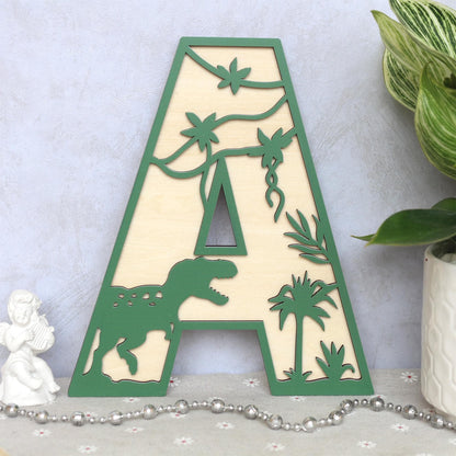Dinosaur Name Sign - Dinosaur Letters- Personalised Name Sign - Custom Name Decor - - Dinosaur Wall Art - Baby Gift - Nursery Decor