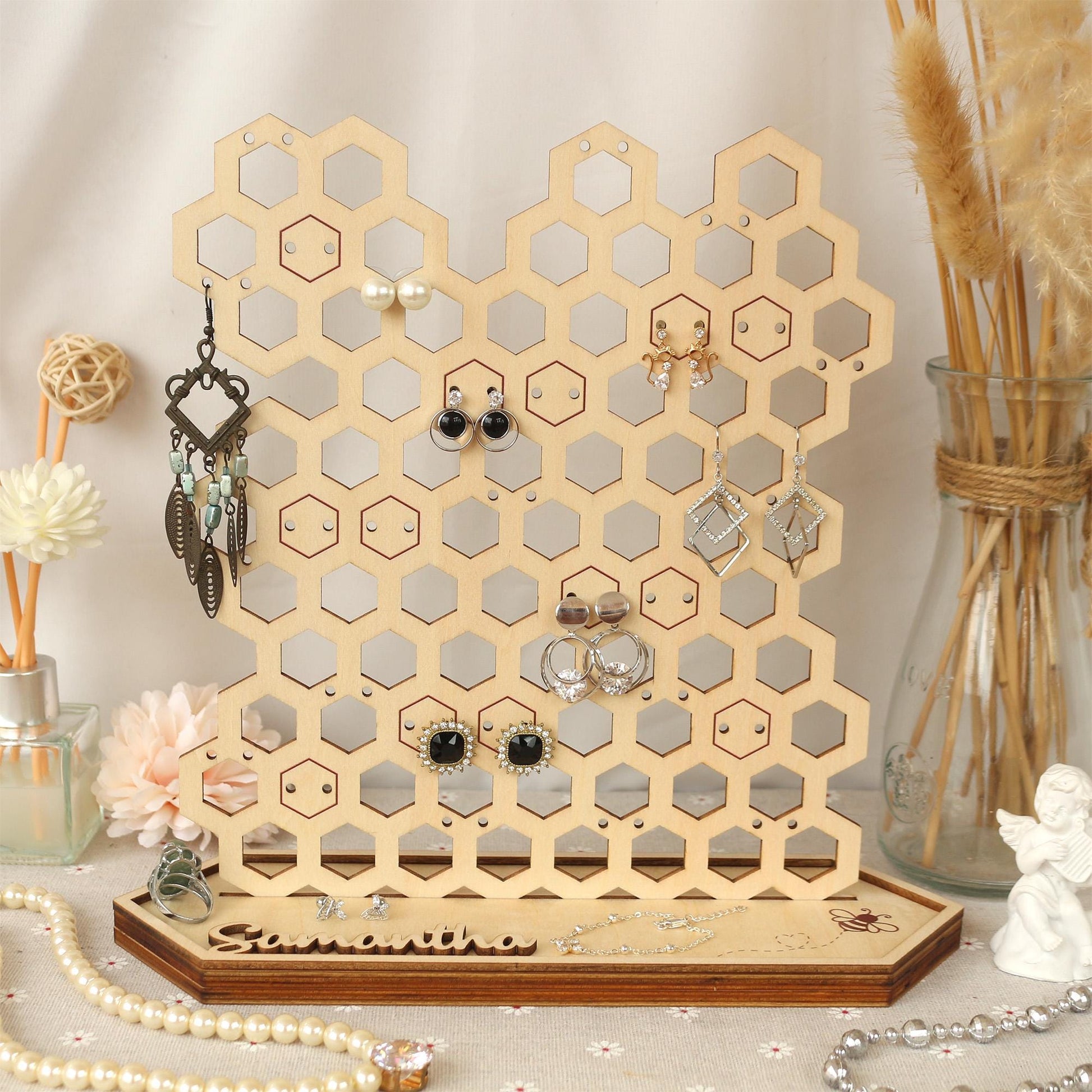 Jewelry Organizer Personalized Earring Stand Jewelry Organization Earring Holder Birthday Gifts for Her Mothers Day Gifts