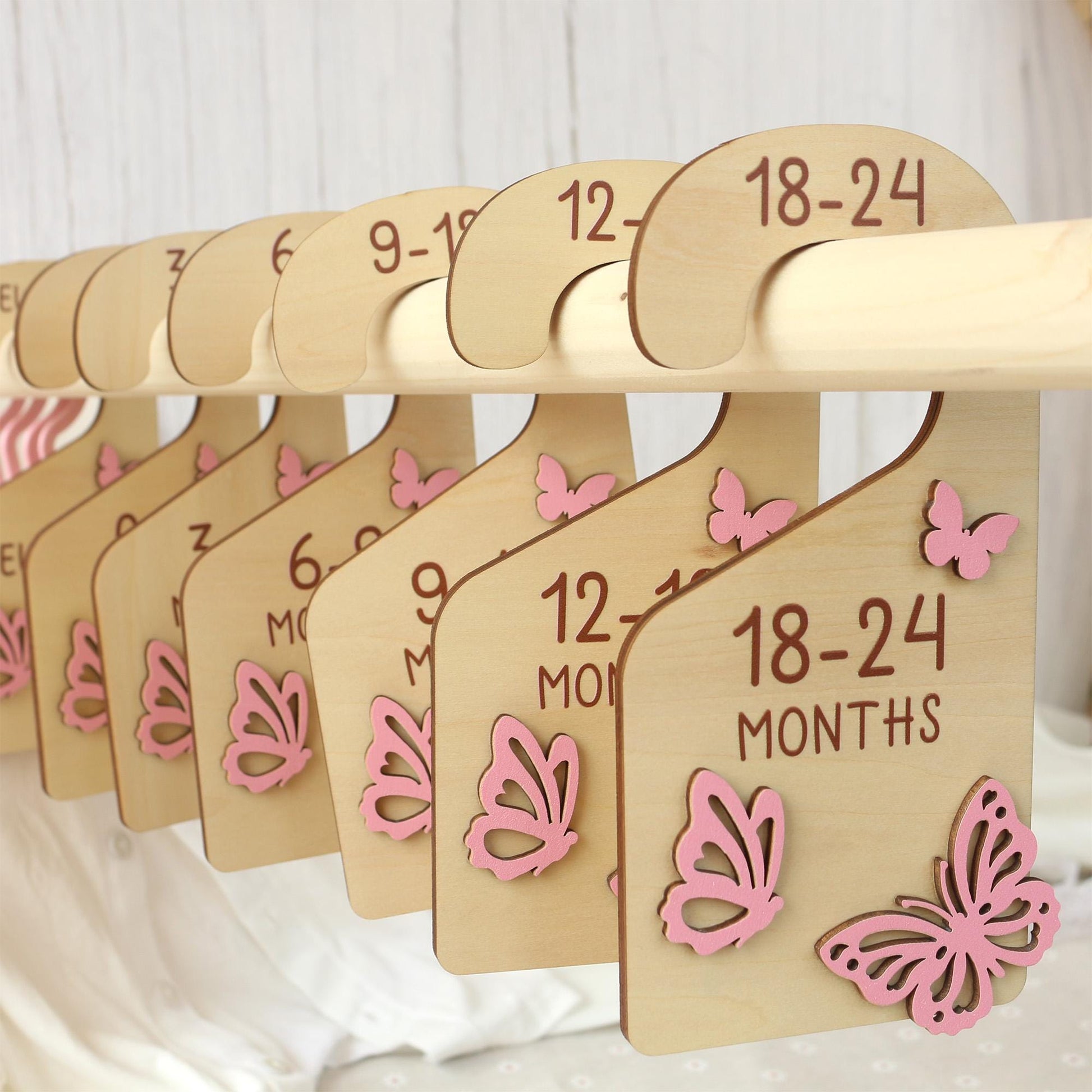 Baby Closet Dividers, Butterflies Baby Clothes Dividers, Baby Clothes Organisation, Infant Clothes Hangers, Baby Girl Shower Gift