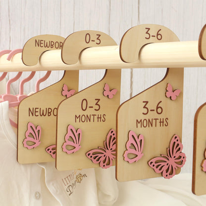 Baby Closet Dividers, Butterflies Baby Clothes Dividers, Baby Clothes Organisation, Infant Clothes Hangers, Baby Girl Shower Gift
