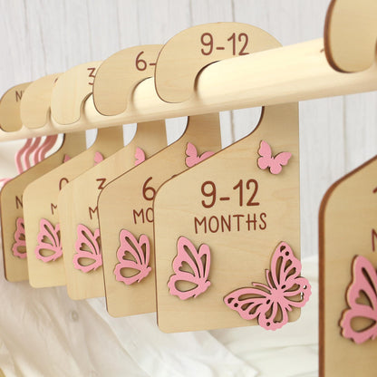 Baby Closet Dividers, Butterflies Baby Clothes Dividers, Baby Clothes Organisation, Infant Clothes Hangers, Baby Girl Shower Gift