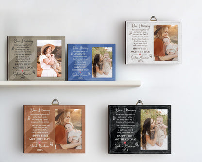 Personalized First Mother's Day Picture Frame,1st Mother's Day Gift from Baby,Dear Mommy Poem,Mother's Day 2025 Gift New Mom,Gift for Wife