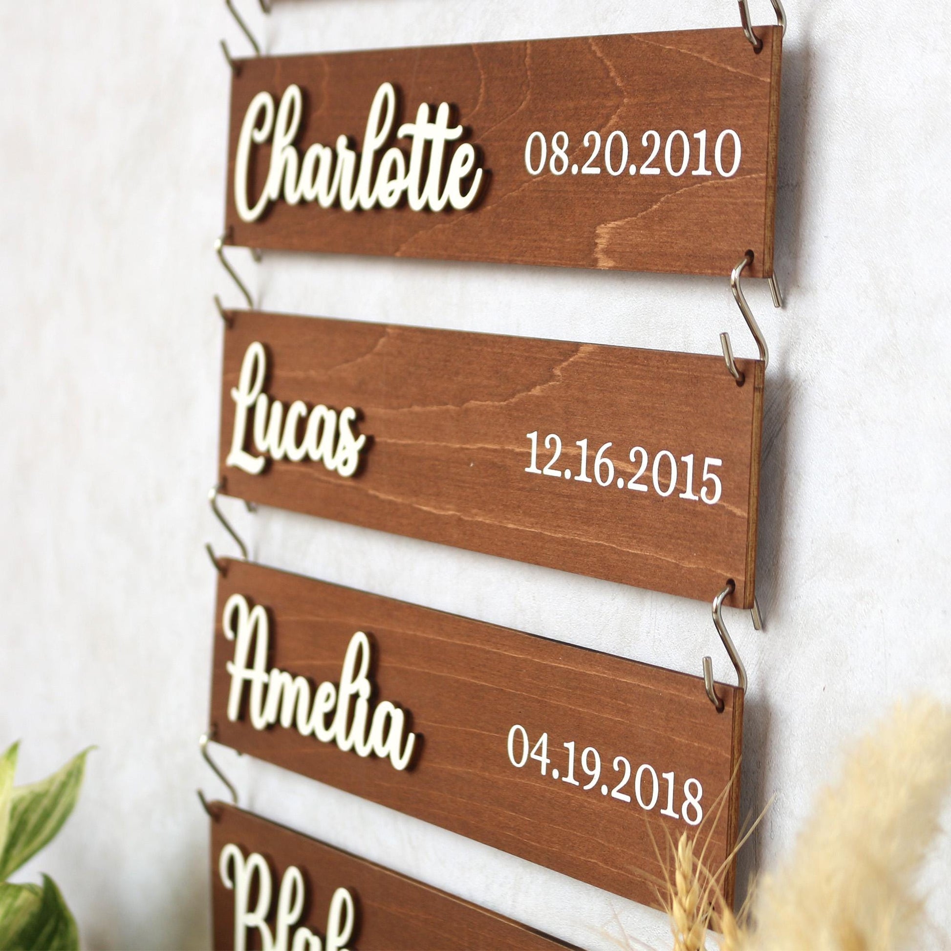 Personalized Grandchildren Sign, Wooden Family Name Plaque, Grandkids Sign, Grandparents Plaque, Gift For Grandparent, Gift For Mom