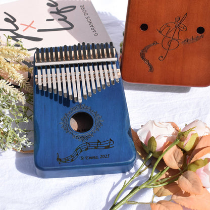 17-Key Personalized Kalimba | African Thumb Piano with Engraving | Unique Gift for Kids, Adults & Music Enthusiasts