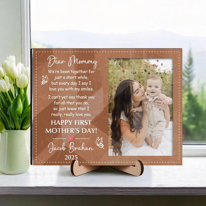 Personalized First Mother's Day Picture Frame,1st Mother's Day Gift from Baby,Dear Mommy Poem,Mother's Day 2025 Gift New Mom,Gift for Wife