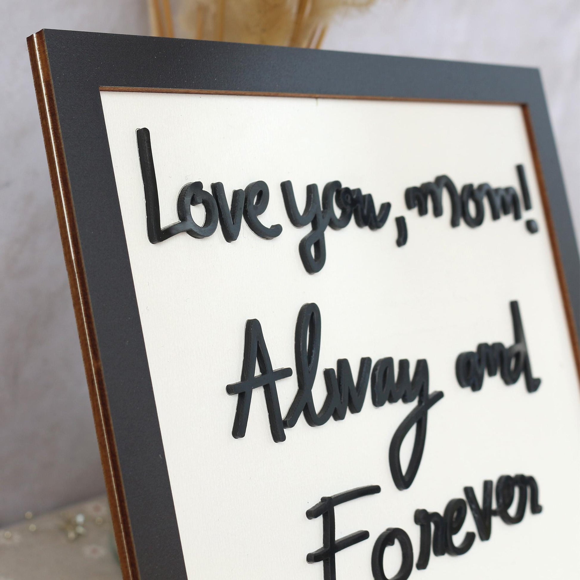 Personalized Handwriting Sign | Handwriting Sign 3D with wood and acrylic | Unique Gift for Mom, Dad, Grandparents, Teacher