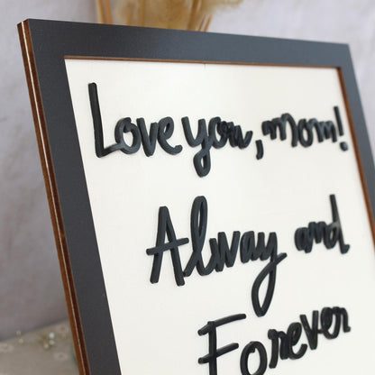 Personalized Handwriting Sign | Handwriting Sign 3D with wood and acrylic | Unique Gift for Mom, Dad, Grandparents, Teacher